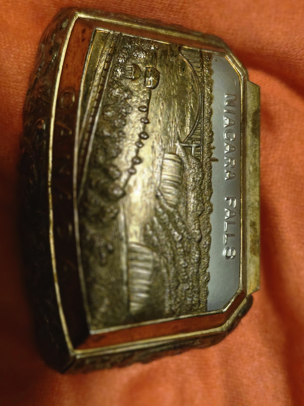 4/$67 Deal! Vintage Brass Niagara Falls Souvenir Box